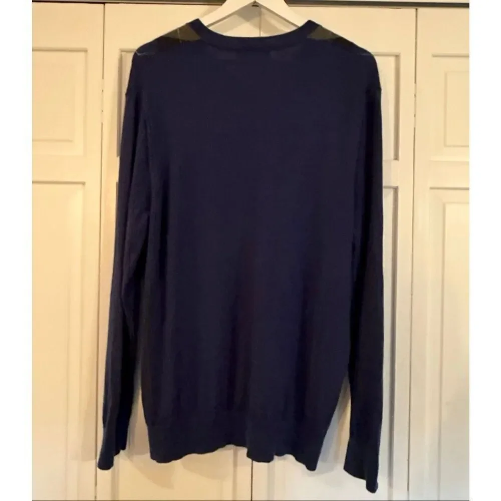 Banana Republic 100% merino wool argyle sweater XL